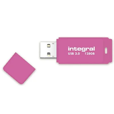 INTEGRAL  cle usb 3.0 neon rose 128gb 20mb/s en &eacute;