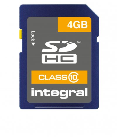 INTEGRAL  INSDH4G10V1 Carte m&eacute;moire SDHC 4 Go Classe 10