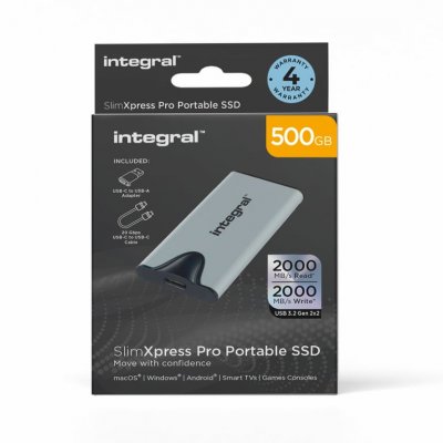 INTEGRAL  Memory SlimXpress Pro Portable SSD 500 Go 