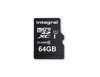 INTEGRAL EUROPE Integral Microsdxc 64gb Type 10 Memory Card Noir
