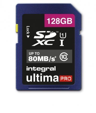 INTEGRAL EUROPE Integral UltimaPro - Carte m&eacute;moire flash - 128 Go - UHS Class 1 / Class10 - SDXC UHS-I 