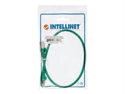 INTELLINET  735872 C&acirc;ble R&eacute;seau, RJ45 Connecteur M&acirc;le, Cat 6 SFTP 100% Cuivre, Vert, 0.5 m