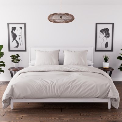 INTEMPOREL  Boh&egrave;me Parure Housse de Couette, Ecru, 220 x 240 cm
