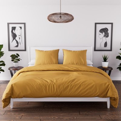 INTEMPOREL  Boh&egrave;me Parure Housse de Couette, Jaune, 260 x 240 cm
