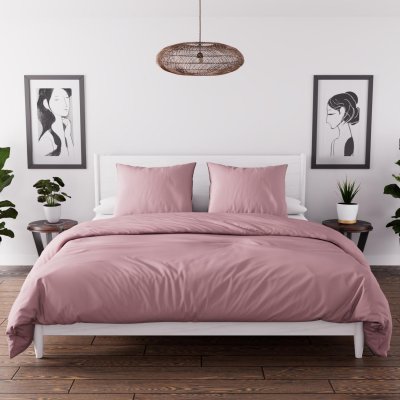 INTEMPOREL  Boh&egrave;me Parure Housse de Couette, Rose, 260 x 240 cm