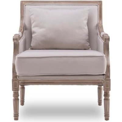 INTENSEDECO INTENSE DECO Fauteuil Berg&egrave;re Ambroise Style Louis XVI Tissu Beige