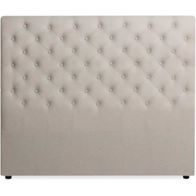 INTENSE DECO  T&ecirc;te de lit capitonn&eacute;e Constance 140cm Tissu Beige