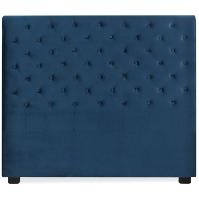 INTENSEDECO INTENSE DECO T&ecirc;te de lit capitonn&eacute;e Constance 140cm Velours Bleu Fonc&eacute;