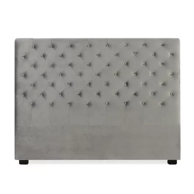 INTENSE DECO  T&ecirc;te de lit capitonn&eacute;e Constance 160cm Velours Gris