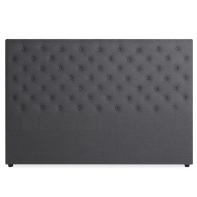 INTENSE DECO  T&ecirc;te de lit capitonn&eacute;e Constance 180cm Tissu Gris