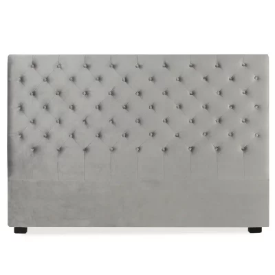 INTENSE DECO  T&ecirc;te de lit capitonn&eacute;e Constance 180cm Velours Gris