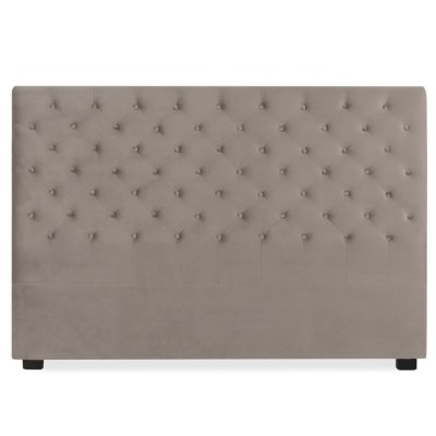 INTENSE DECO  T&ecirc;te de lit capitonn&eacute;e Constance 180cm Velours Taupe