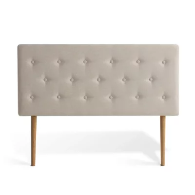 INTENSE DECO  T&ecirc;te de lit capitonn&eacute;e Th&eacute;a 140cm Tissu Beige