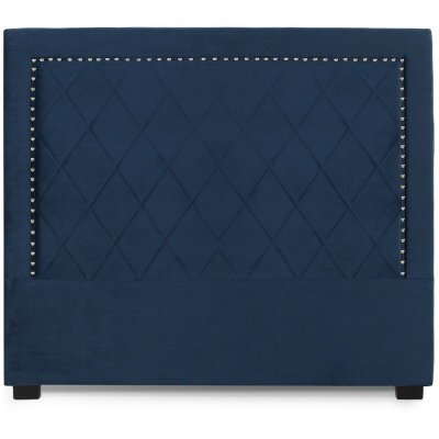 INTENSE DECO  T&ecirc;te de lit Nolwen Velours Bleu Fonc&eacute; 140cm