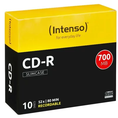 INTENSO  - 10 x CD-R - 700 Mo (80 min) 40x - bo&icirc;tier CD &eacute;troit 