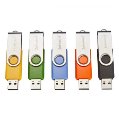 INTENSO  Basic Line lecteur USB flash 8 Go USB Type-A 2.0 Noir, Bleu, Vert, Orange, Jaune