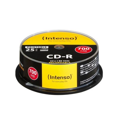 INTENSO  Printable Cd-r 700mb 25 Units Argent&eacute;