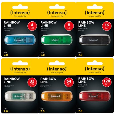 INTENSO  rainbow line 128gb usb stick 2.0 DFX-555039