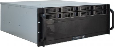 INTER TECH Inter-Tech 4U-4408 Support Noir, Argent