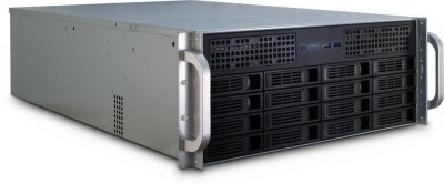 INTER TECH Inter-Tech 4U-4416L Support Noir, Argent, Serveur de logement