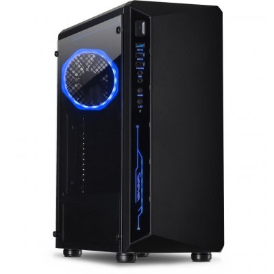 INTER TECH Inter-Tech C-3 Saphir - Tour - ATX - pas d'alimentation (ATX) - noir - USB/Audio 
