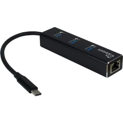 INTER TECH ELEKTRONIK HANDELS Inter-Tech HUB 3Port Argus IT-410 1x RJ45 Gigabit LAN passiv Black