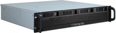 INTER TECH Inter-Tech IPC 2U-2404S Support Noir, Argent