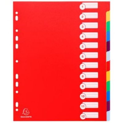 GENERIQUE Intercalaires a4 maxi 12 positions semi rigide