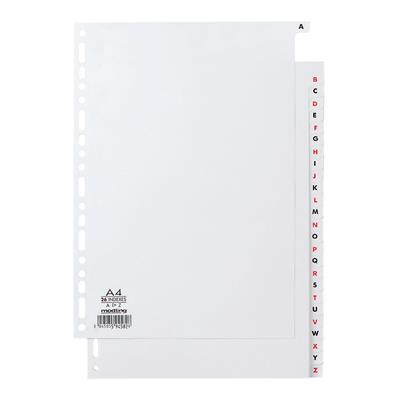 GENERIQUE Intercalaires alphabetiques carte blanche - jeu de 26
