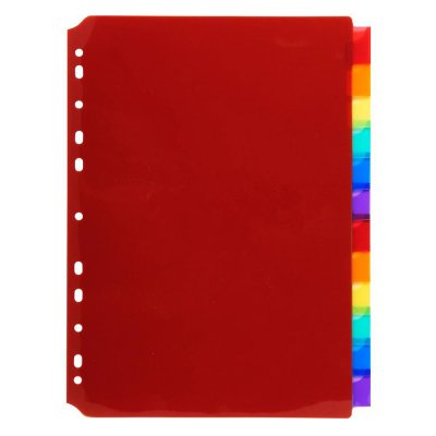 EXACOMPTA Intercalaires personalisables &agrave; onglet A4 couleur - jeu de 12