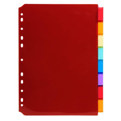 EXACOMPTA Intercalaires personalisables &agrave; onglet A4 couleur - jeu de 8