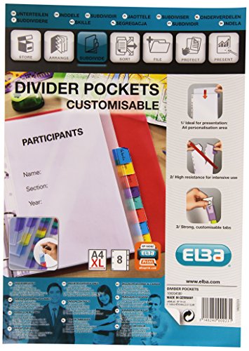 GENERIQUE Intercalaires personnalisables A4+ - OXFORD - 8 positions