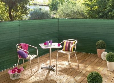 GENERIQUE INTERMAS - Brise vue tiss&eacute; 100% occultant -Vert - 2 x 25 m SUPRATEX