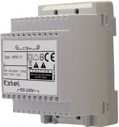 EXTEL Interphone Alimentation pour rail din gris C226661 - 