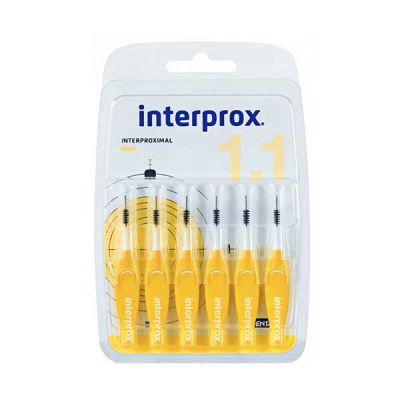INTERPROX  brosses interdentaires Jaune Mini Lot de 3 &aacute; 6 pi&eacute;ces