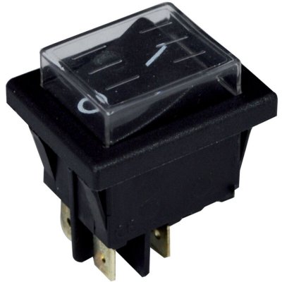 TIBELEC Interrupteur &agrave; bascule bipolaire Ext&eacute;rieur 37 30mm 15A 250V noir 