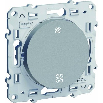 SCHNEIDER ELECTRIC Interrupteur commande VMC sans position arr&ecirc;t &agrave; vis aluminium Odace