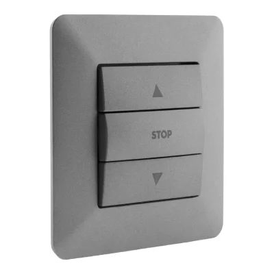 ZENITECH Interrupteur commande volets roulants Titanium - Artezo