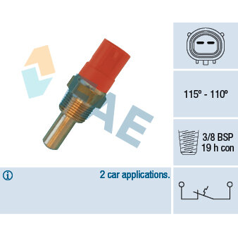 FAE Interrupteur de temperature, ventilateur de radiateur  36400 (X1)