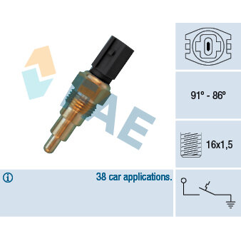 FAE Interrupteur de temperature, ventilateur de radiateur  36670 (X1)