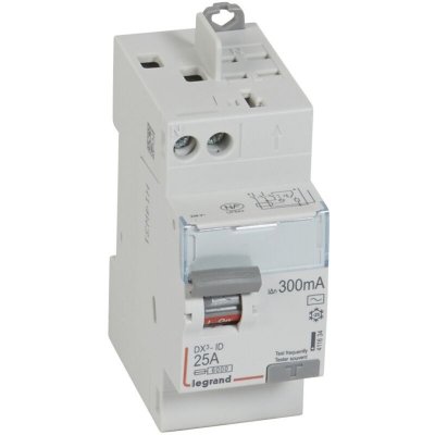 LEGRAND Interrupteur diff&eacute;rentiel 2P 230V~ 25A type AC 300mA - 2 modules
