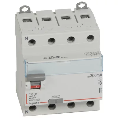 LEGRAND Interrupteur Diff&eacute;rentiel Dx3 25A 300Ma 4 Poles Type Ac - Vis / Vis