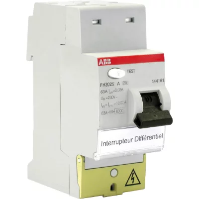 Interrupteur diff&eacute;rentiel FH202S - 63A - Type A