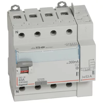 LEGRAND Interrupteur Diff&eacute;rentiel  Dx3 63A 300Ma 4 Poles Type Ac - Vis / Auto
