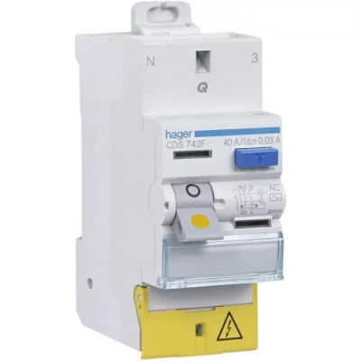 HAGER Interrupteur diff&eacute;rentiel type A 40A