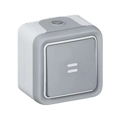 LEGRAND Interrupteur ext&eacute;rieur va-et-vient lumineux - IP55 - gris 