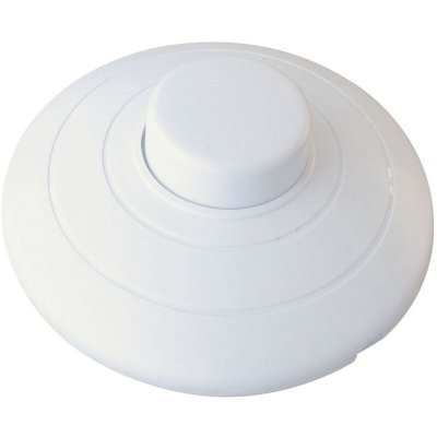 TIBELEC Interrupteur poussoir plastique blanc unipolaire 2A 250V