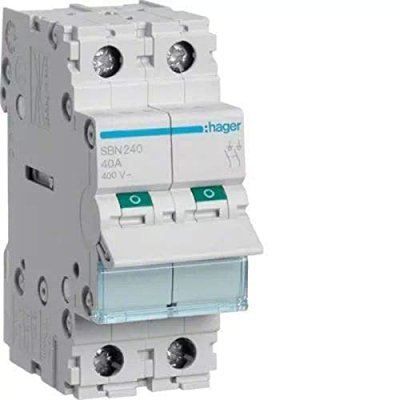 HAGER Interrupteur sectionneur - 2P - 40A - 400V - 50/60 Hz