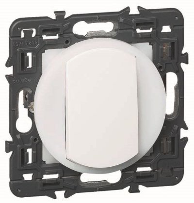 LEGRAND Interrupteur va-et-vient &agrave; couronne lumineuse C&eacute;liane, , blanc