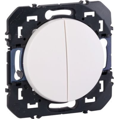 LEGRAND Interrupteur va et vient blanc double composable - Dooxie - 